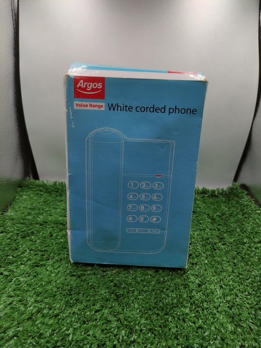 WHITE CORDED PHONE