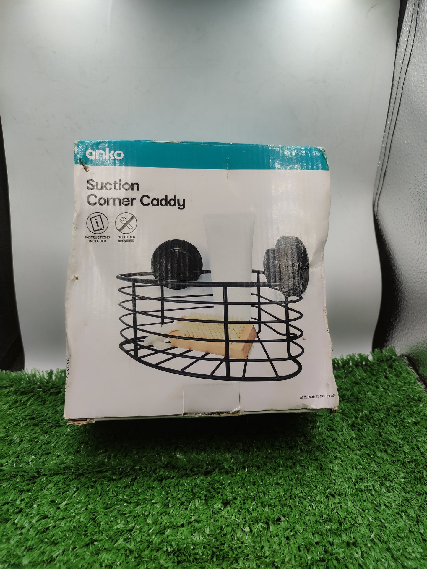 ANKO BLACK SUCTION CORNER CADDY