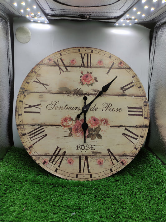 TOULOUSE SENTEURS DE ROSE CLOCK