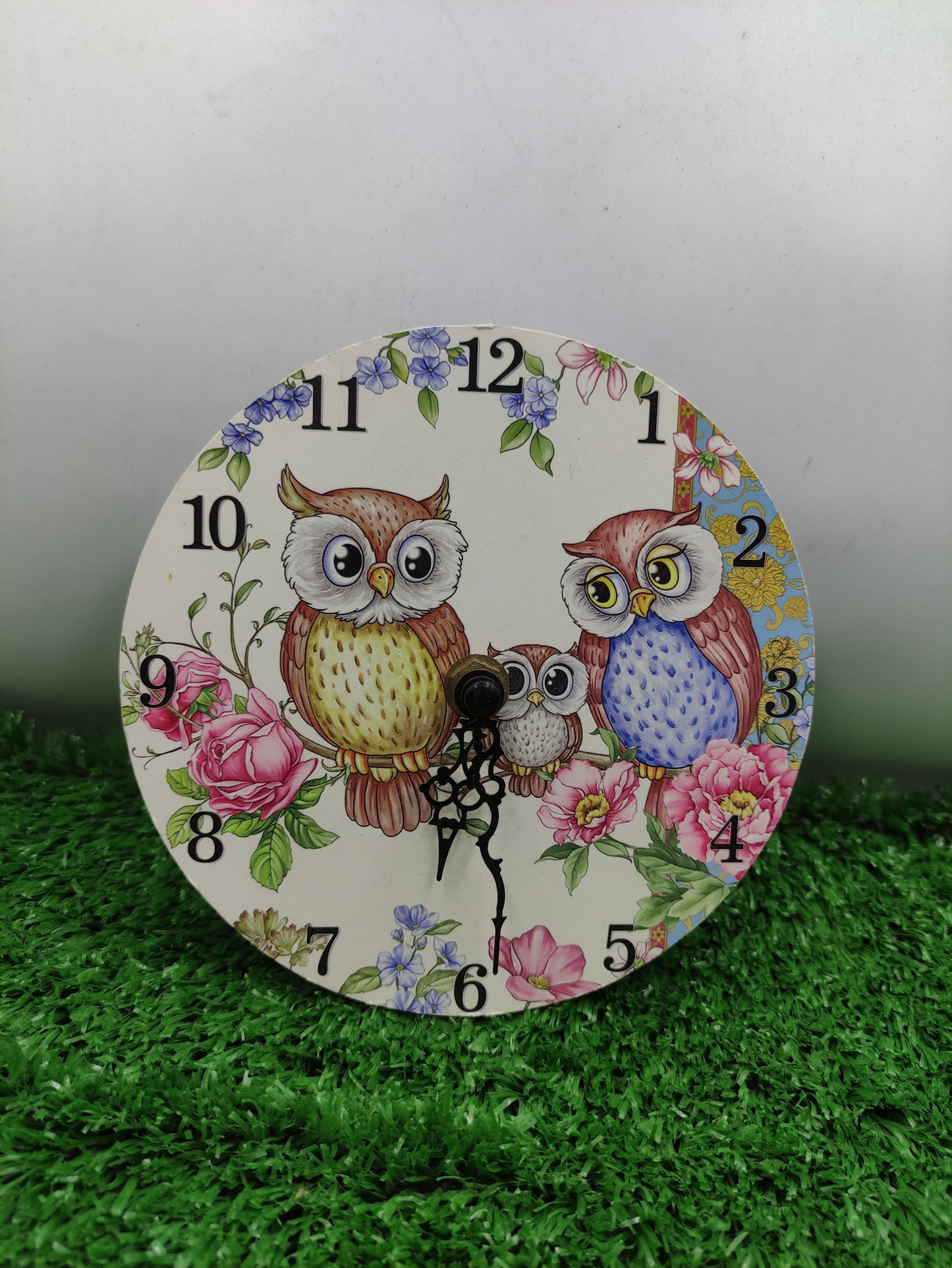 ANIMALS BIRDS OWL ROUND CLOCK