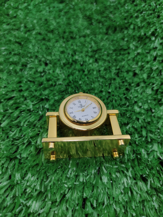 VINTAGE RUMOURS BRAND GOLD TONE MINI CLOCK