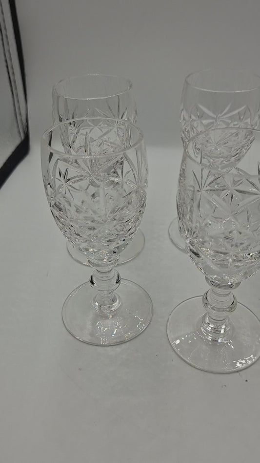6 crystal glasses