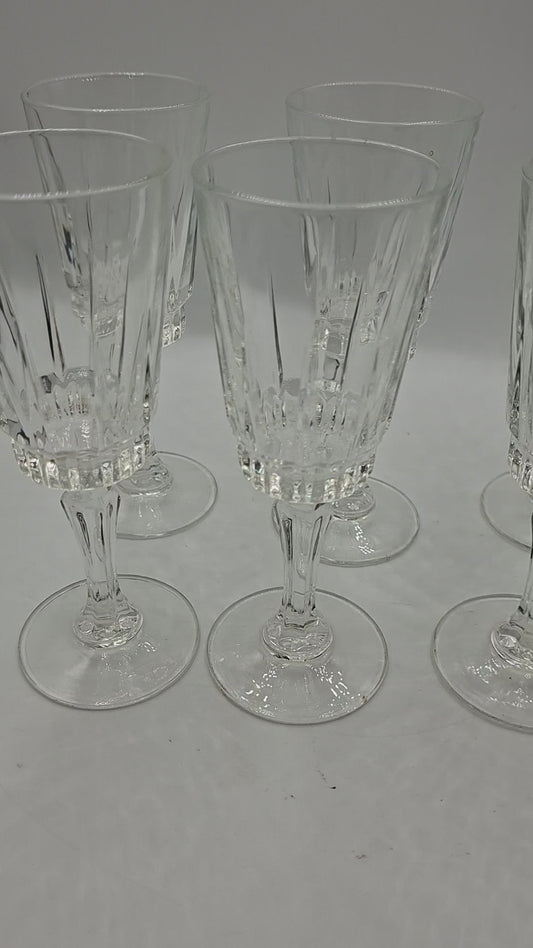 Set of 6 crystal glasses