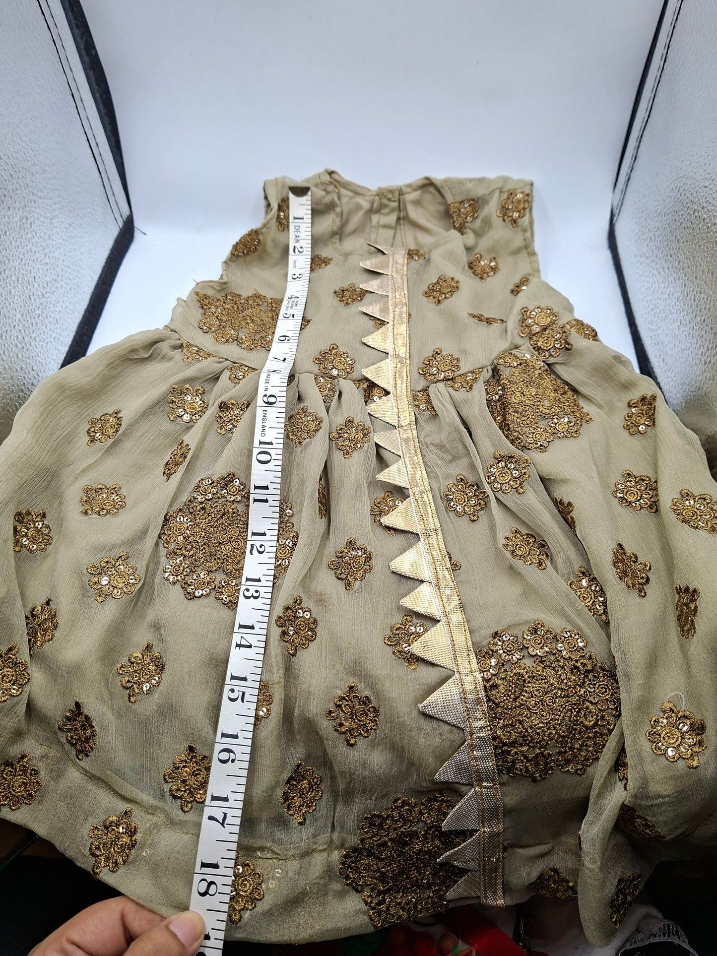 Self stitched frock 3-4 years