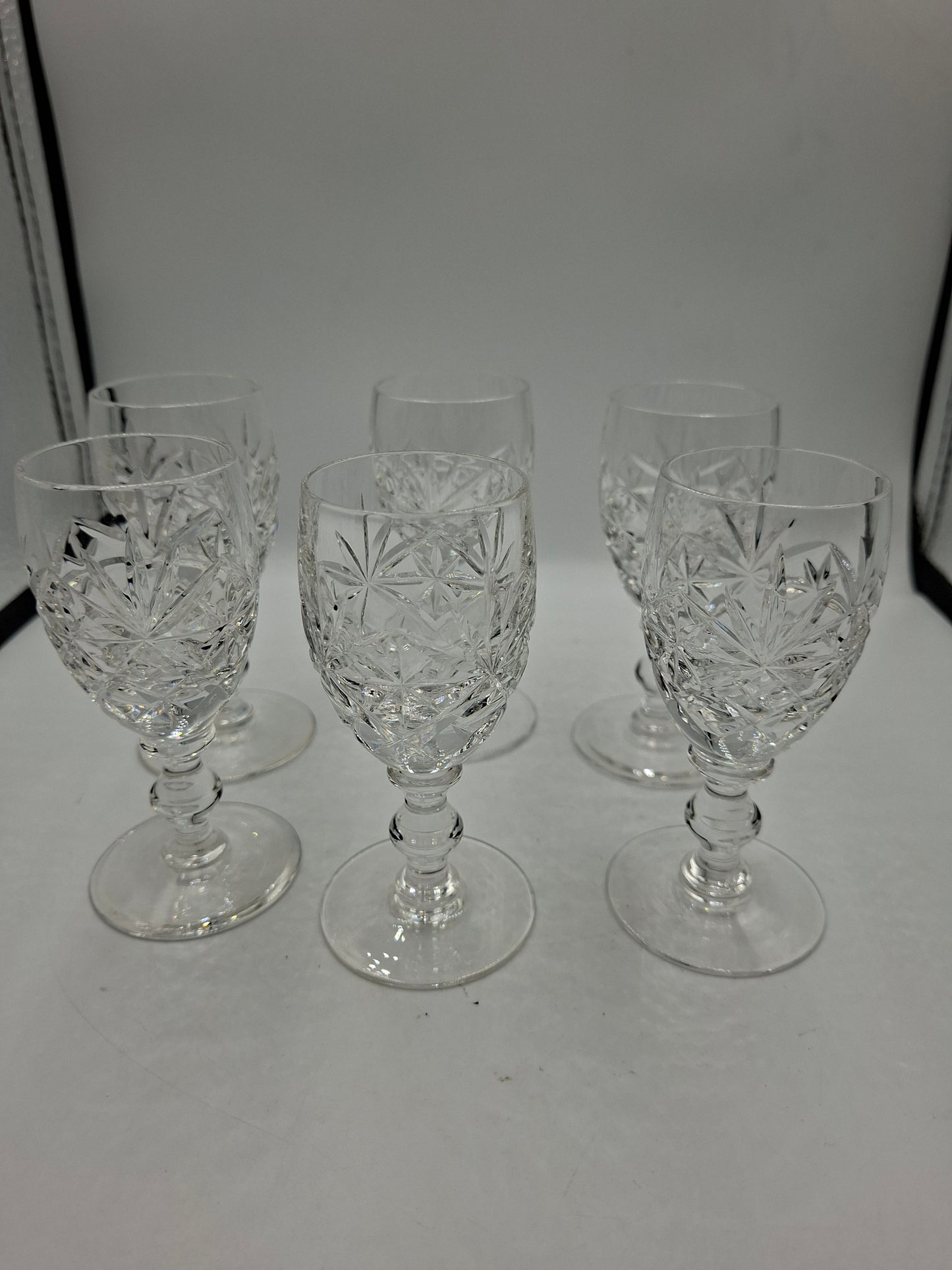 6 crystal glasses